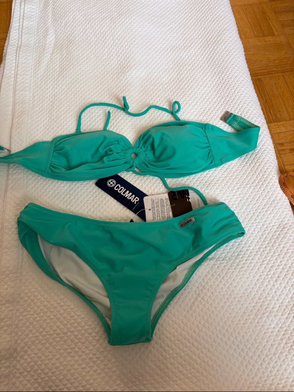 COLMAR Turquoise Green Bandeau Bikini Set